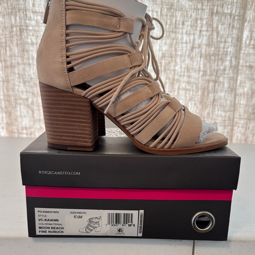 Vince Camuto Moon Beach Nubuck Heeled Sandals